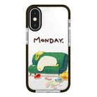 For iPhone XS Max Simple Illustration Pattern Full Coverage Phone Case(Sleeping Duck A) - 1