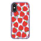 For iPhone XS Max Simple Illustration Pattern Full Coverage Phone Case(Love Strawberry) - 1