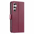 For Samsung Galaxy A25 5G Ring Buckle Rhombic Leather Phone Case(Red) - 3