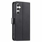 For Samsung Galaxy A24 5G Ring Buckle Rhombic Leather Phone Case(Black) - 3