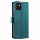 For Samsung Galaxy A03 Ring Buckle Rhombic Leather Phone Case(Green) - 3