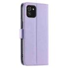 For Samsung Galaxy A03 Ring Buckle Rhombic Leather Phone Case(Purple) - 3