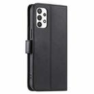 For Samsung Galaxy A23 Ring Buckle Rhombic Leather Phone Case(Black) - 3