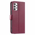 For Samsung Galaxy A53 Ring Buckle Rhombic Leather Phone Case(Red) - 3