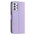 For Samsung Galaxy A73 Ring Buckle Rhombic Leather Phone Case(Purple) - 3