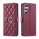 For Samsung Galaxy A16 5G Ring Buckle Rhombic Leather Phone Case(Red) - 1