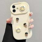 For iPhone 16 Briquettes Sliding Camshield 3D Coffee TPU Phone Case(Yellow) - 1