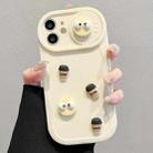 For iPhone 11 Briquettes Sliding Camshield 3D Coffee TPU Phone Case(Yellow) - 1