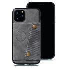 For iPhone 12 mini Leather Protective Case with Holder & Card Slots(Grey) - 2