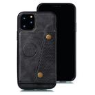 For iPhone 12 mini Leather Protective Case with Holder & Card Slots(Black) - 1