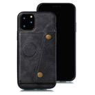 For iPhone 12 mini Leather Protective Case with Holder & Card Slots(Black) - 2