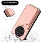 For OPPO A3 Pro Skin Feel Four Card Slots Phone Case with Wrist Strap(Pink) - 3