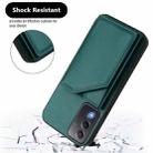 For OPPO A3 Pro Global Skin Feel Four Card Slots Phone Case with Wrist Strap(Green) - 3