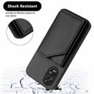 For OPPO A38 4G / A18 4G Global Skin Feel Four Card Slots Phone Case with Wrist Strap(Black) - 3