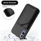 For OPPO K12X Skin Feel Four Card Slots Phone Case with Wrist Strap(Black) - 3