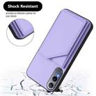 For OPPO K12X Skin Feel Four Card Slots Phone Case with Wrist Strap(Purple) - 3