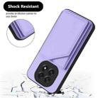 For OPPO A5 / F29 Skin Feel Four Card Slots Phone Case with Wrist Strap(Purple) - 3
