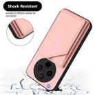 For OPPO Find X8s+ Skin Feel Four Card Slots Phone Case with Wrist Strap(Pink) - 3