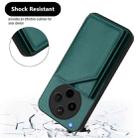 For OPPO Find X8s+ Skin Feel Four Card Slots Phone Case with Wrist Strap(Green) - 3