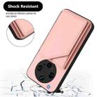 For OPPO Find X8 Ultra Skin Feel Four Card Slots Phone Case with Wrist Strap(Pink) - 3