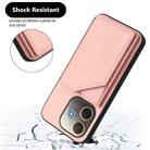 For OPPO A5 Energy / A5 Pro 5G Global Skin Feel Four Card Slots Phone Case with Wrist Strap(Pink) - 3