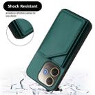 For OPPO A5 Energy / A5 Pro 5G Global Skin Feel Four Card Slots Phone Case with Wrist Strap(Green) - 3