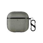 For AirPods 4 Nylon Waterproof Wireless Earphone Case with Hook(Grey) - 1