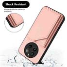 For Realme 12 Pro+ / 12 Pro Skin Feel Four Card Slots Phone Case with Wrist Strap(Pink) - 3