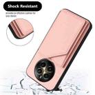 For Realme 12+ 5G / P1 5G Skin Feel Four Card Slots Phone Case with Wrist Strap(Pink) - 3