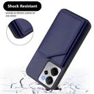 For Realme 14 Skin Feel Four Card Slots Phone Case with Wrist Strap(Blue) - 3