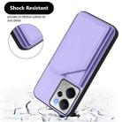 For Realme 14 Skin Feel Four Card Slots Phone Case with Wrist Strap(Purple) - 3