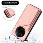 For Realme 14 Pro Skin Feel Four Card Slots Phone Case with Wrist Strap(Pink) - 3