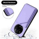 For Realme 14 Pro Skin Feel Four Card Slots Phone Case with Wrist Strap(Purple) - 3