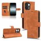 For OnePlus 13T Skin Feel Magnetic Flip Leather Phone Case(Brown) - 1