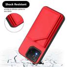 For Asus ROG Phone 8 Skin Feel Four Card Slots Phone Case with Wrist Strap(Red) - 3