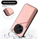 For vivo X200s Skin Feel Four Card Slots Phone Case with Wrist Strap(Pink) - 3