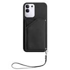 For vivo Y29 4G / T4x / Y300t Skin Feel Four Card Slots Phone Case with Wrist Strap(Black) - 2