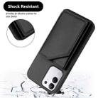 For vivo Y29 4G / T4x / Y300t Skin Feel Four Card Slots Phone Case with Wrist Strap(Black) - 3