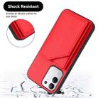 For vivo Y29 4G / T4x / Y300t Skin Feel Four Card Slots Phone Case with Wrist Strap(Red) - 3