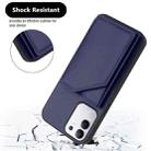 For vivo Y29 4G / T4x / Y300t Skin Feel Four Card Slots Phone Case with Wrist Strap(Blue) - 3