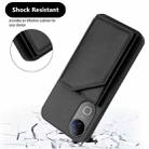 For vivo V50 / V50e Skin Feel Four Card Slots Phone Case with Wrist Strap(Black) - 3