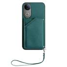 For vivo V50 / V50e Skin Feel Four Card Slots Phone Case with Wrist Strap(Green) - 2