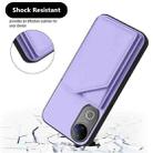 For vivo V50 / V50e Skin Feel Four Card Slots Phone Case with Wrist Strap(Purple) - 3