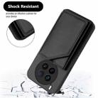 For vivo X200 Ultra Skin Feel Four Card Slots Phone Case with Wrist Strap(Black) - 3