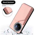 For vivo Y39 5G / Y300i Skin Feel Four Card Slots Phone Case with Wrist Strap(Pink) - 3