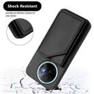 For vivo Y39 5G / Y300i Skin Feel Four Card Slots Phone Case with Wrist Strap(Black) - 3