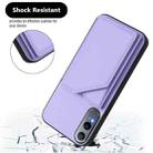 For OnePlus Nord CE4 Lite 5G Skin Feel Four Card Slots Phone Case with Wrist Strap(Purple) - 3