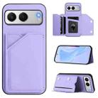 For OnePlus Nord 4 Skin Feel Four Card Slots Phone Case with Wrist Strap(Purple) - 1