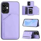 For OnePlus Nord CE 3 Lite Skin Feel Four Card Slots Phone Case with Wrist Strap(Purple) - 1