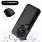 For OnePlus Ace 5 / Ace 5 Pro Skin Feel Four Card Slots Phone Case with Wrist Strap(Black) - 3